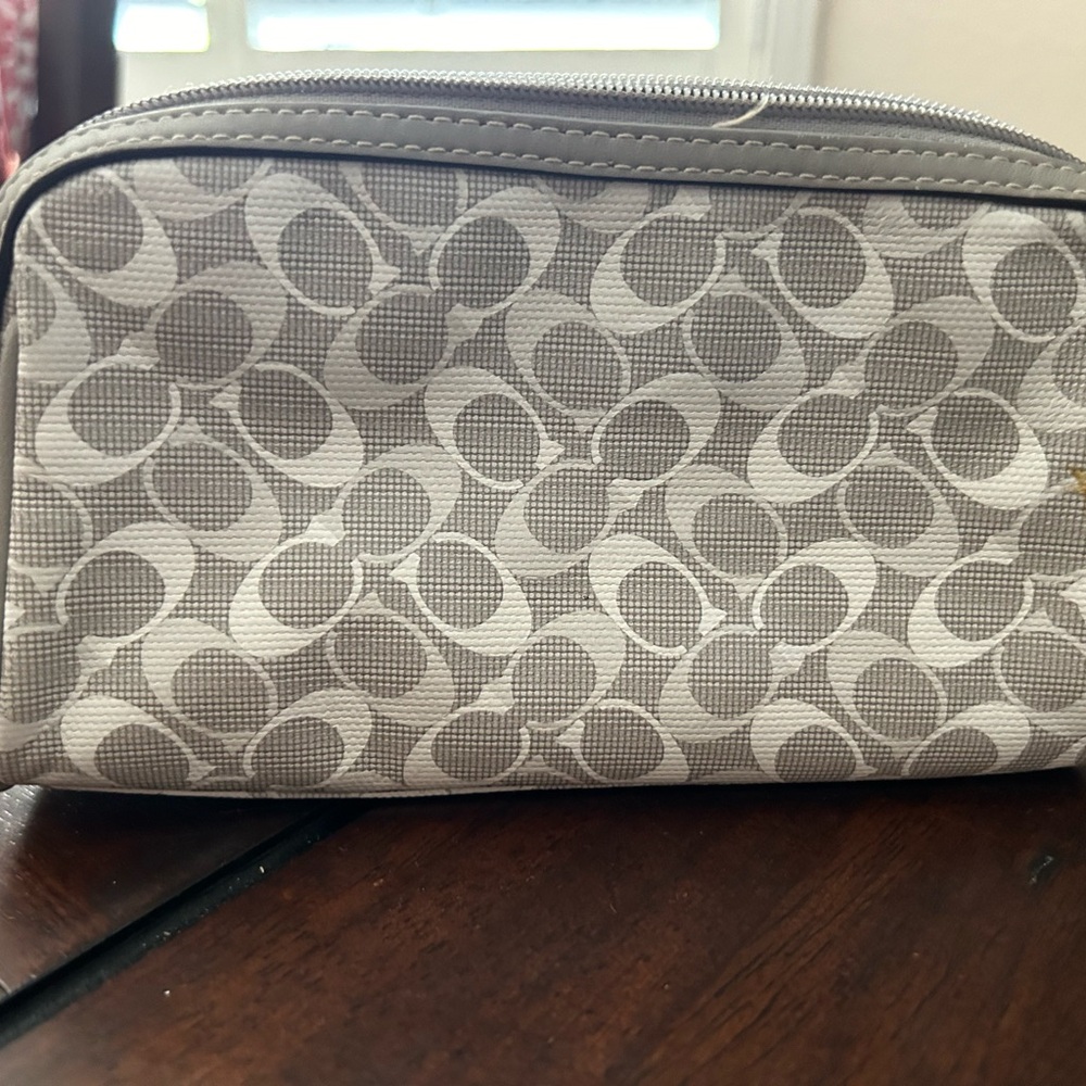 Coach gently used cosmetic bag